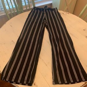 Black Stripped Pants